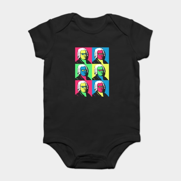 Bach Pop Art Baby Bodysuit by dumbshirts